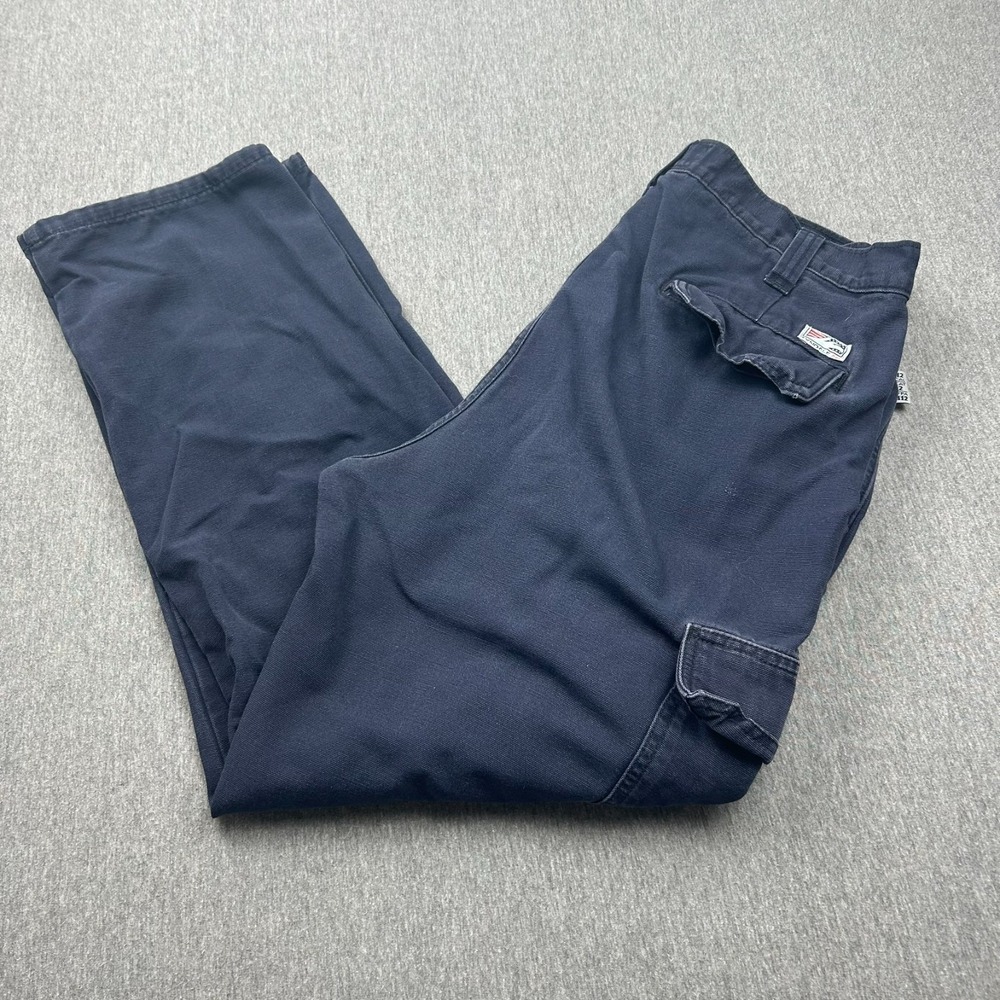 Tyndale Flame Resistant Cargo Pants Mens 34x28‎ Blue Workwear CAT2 USA